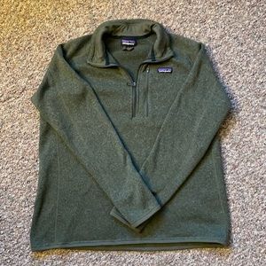 Green Patagonia quarter-zip sweatshirt